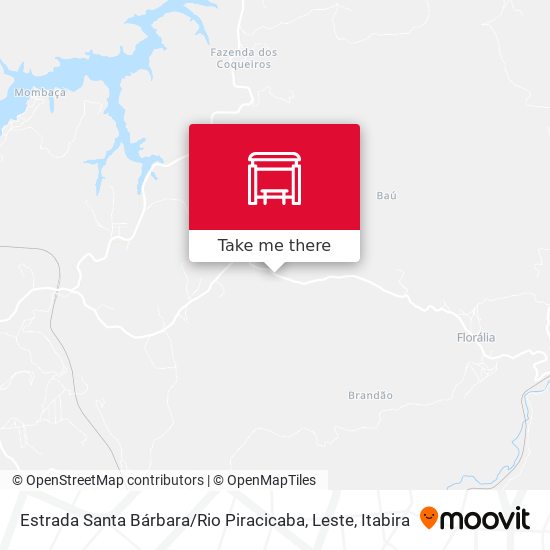 Mapa Estrada Santa Bárbara / Rio Piracicaba, Leste