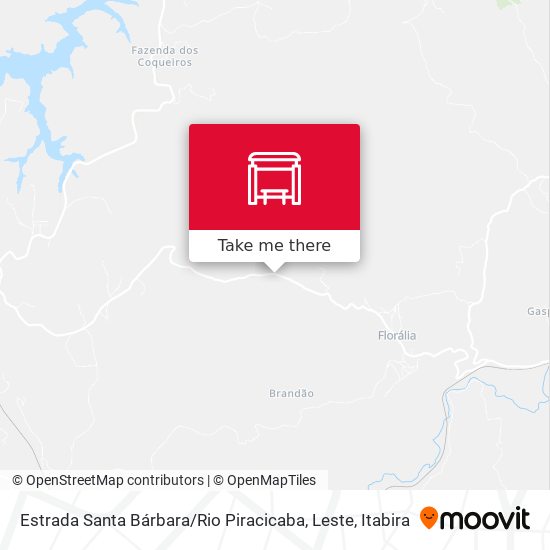 Estrada Santa Bárbara / Rio Piracicaba, Leste map