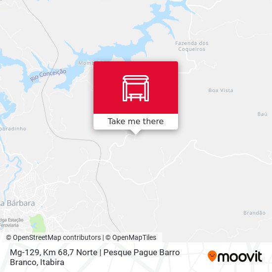 Mg-129, Km 68,7 Norte | Pesque Pague Barro Branco map