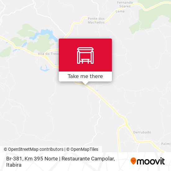 Mapa Br-381, Km 395 Norte | Restaurante Campolar