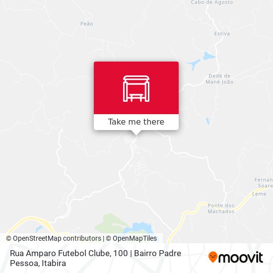 Mapa Rua Amparo Futebol Clube, 100 | Bairro Padre Pessoa