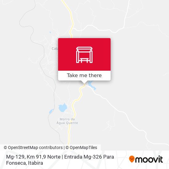 Mapa Mg-129, Km 91,9 Norte | Entrada Mg-326 Para Fonseca