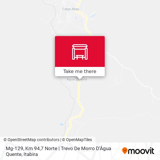 Mapa Mg-129, Km 94,7 Norte | Trevo De Morro D’Água Quente