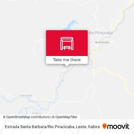 Mapa Estrada Santa Bárbara / Rio Piracicaba, Leste