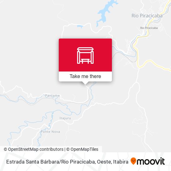 Mapa Estrada Santa Bárbara / Rio Piracicaba, Oeste