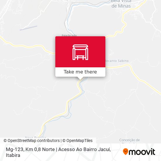 Mg-123, Km 0,8 Norte | Acesso Ao Bairro Jacuí map