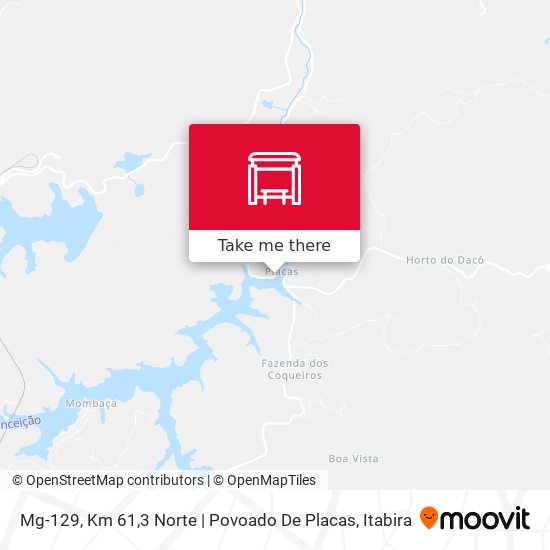 Mapa Mg-129, Km 61,3 Norte | Povoado De Placas