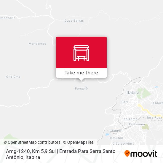 Amg-1240, Km 5,9 Sul | Entrada Para Serra Santo Antônio map
