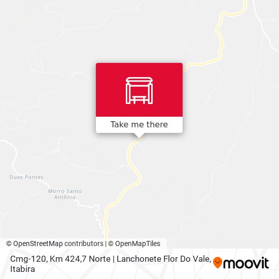 Mapa Cmg-120, Km 424,7 Norte | Lanchonete Flor Do Vale