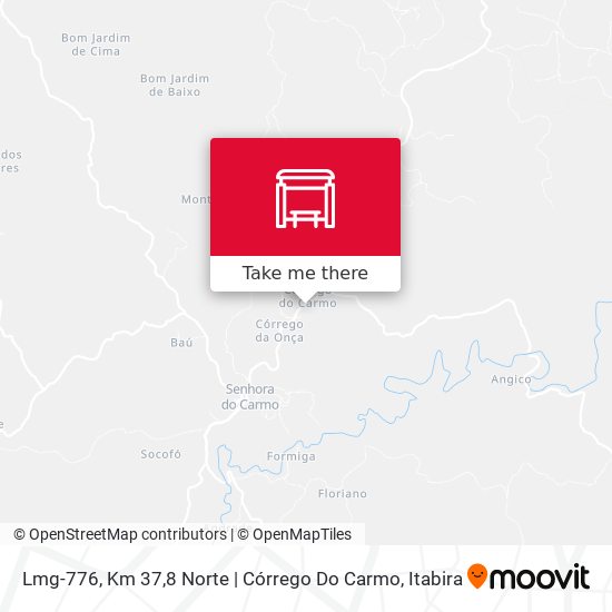 Mapa Lmg-776, Km 37,8 Norte | Córrego Do Carmo