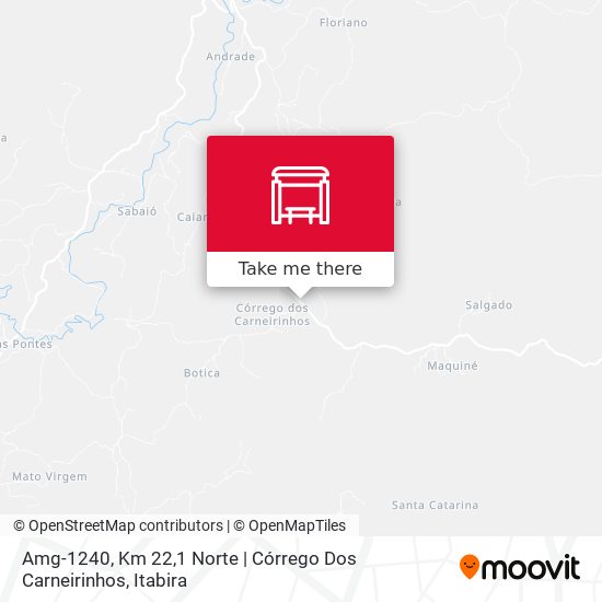 Mapa Amg-1240, Km 22,1 Norte | Córrego Dos Carneirinhos