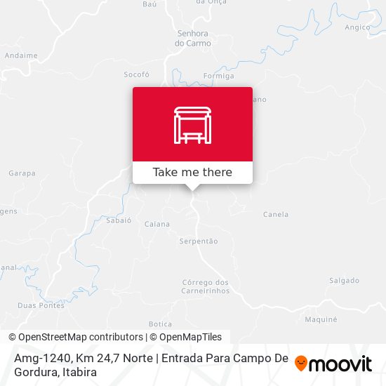 Mapa Amg-1240, Km 24,7 Norte | Entrada Para Campo De Gordura