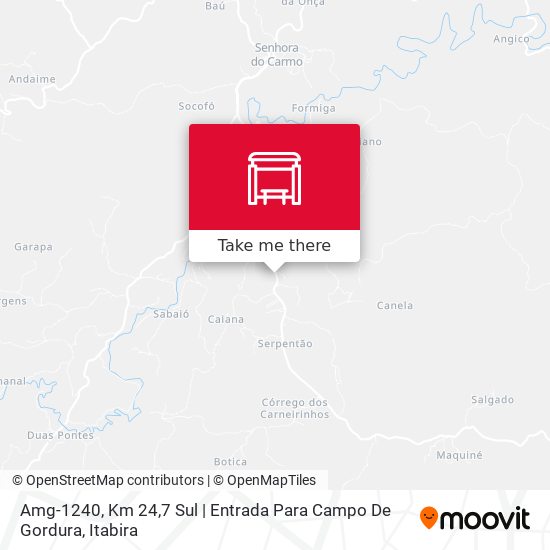Amg-1240, Km 24,7 Sul | Entrada Para Campo De Gordura map