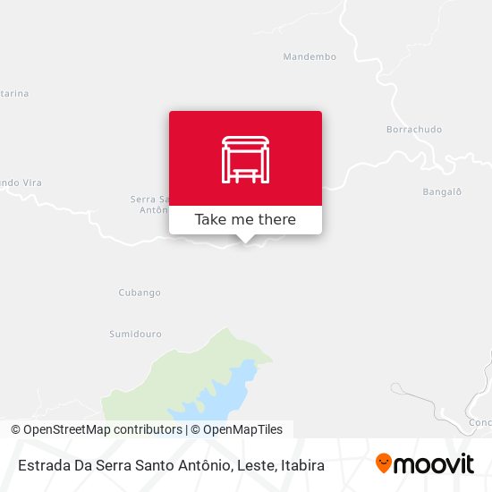 Mapa Estrada Da Serra Santo Antônio, Leste