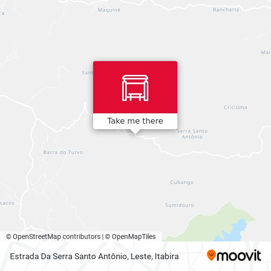 Mapa Estrada Da Serra Santo Antônio, Leste