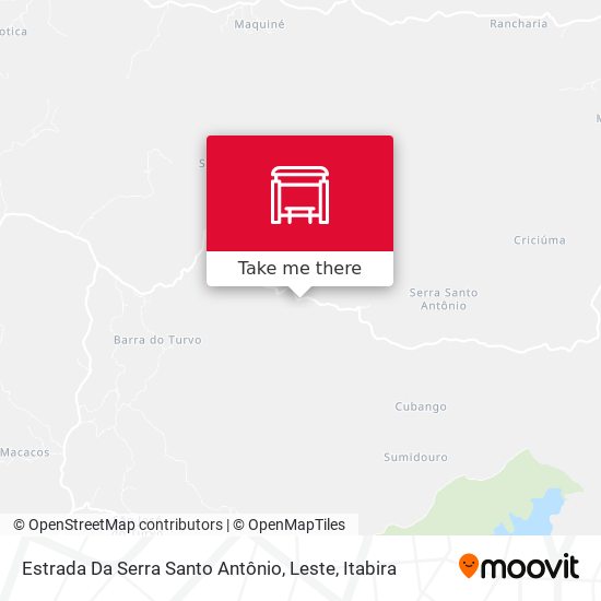 Mapa Estrada Da Serra Santo Antônio, Leste