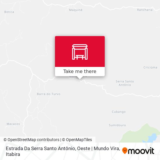 Estrada Da Serra Santo Antônio, Oeste | Mundo Vira map