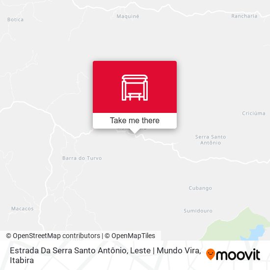 Mapa Estrada Da Serra Santo Antônio, Leste | Mundo Vira