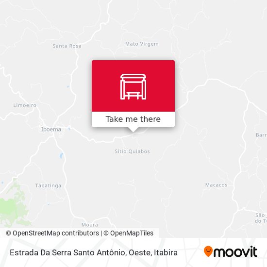 Mapa Estrada Da Serra Santo Antônio, Oeste
