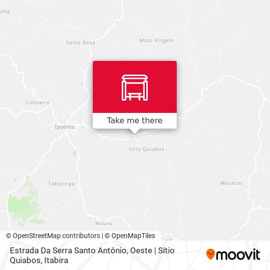 Estrada Da Serra Santo Antônio, Oeste | Sítio Quiabos map