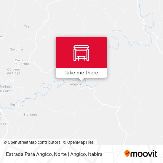 Mapa Estrada Para Angico, Norte | Angico