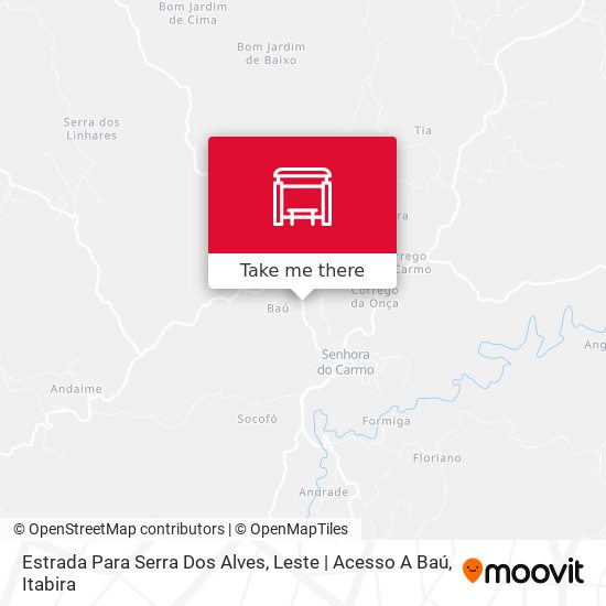 Estrada Para Serra Dos Alves, Leste | Acesso A Baú map