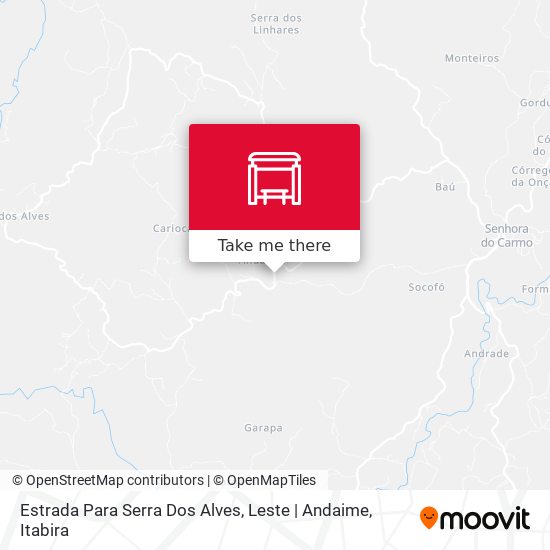 Mapa Estrada Para Serra Dos Alves, Leste | Andaime