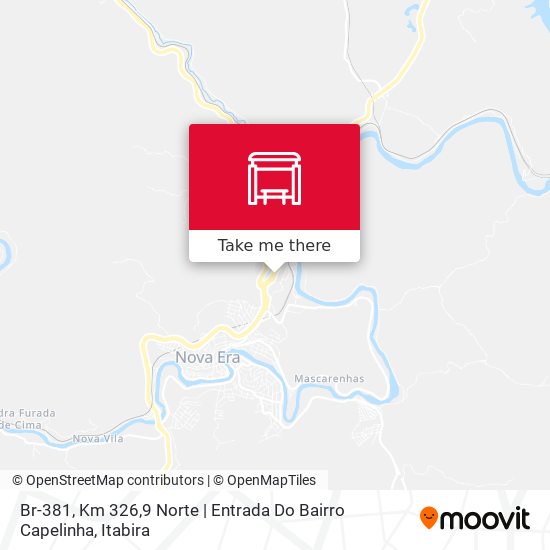 Mapa Br-381, Km 326,9 Norte | Entrada Do Bairro Capelinha