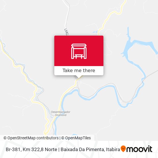 Mapa Br-381, Km 322,8 Norte | Baixada Da Pimenta