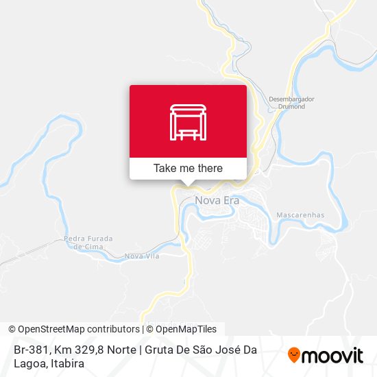 Mapa Br-381, Km 329,8 Norte | Gruta De São José Da Lagoa