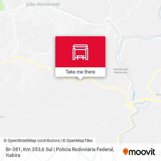 Mapa Br-381, Km 353,6 Sul | Polícia Rodoviária Federal