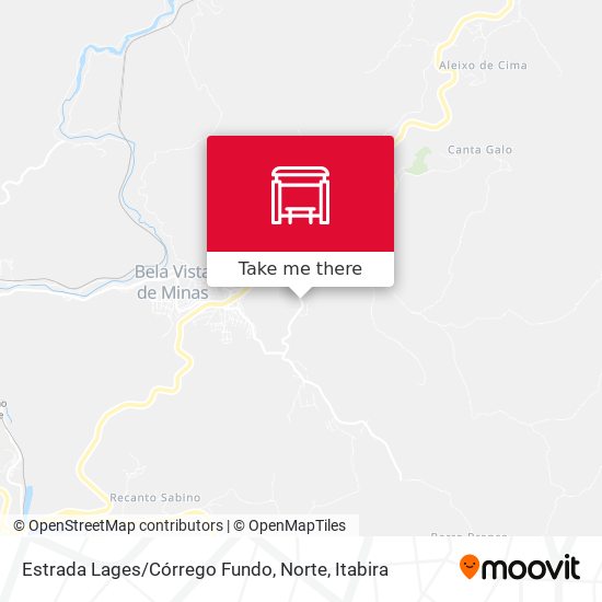 Estrada Lages / Córrego Fundo, Norte map