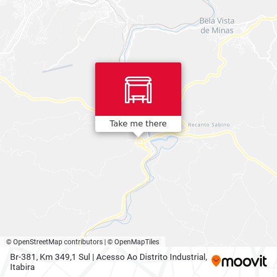 Mapa Br-381, Km 349,1 Sul | Acesso Ao Distrito Industrial