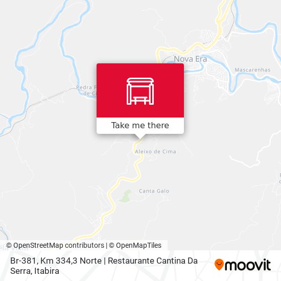 Mapa Br-381, Km 334,3 Norte | Restaurante Cantina Da Serra