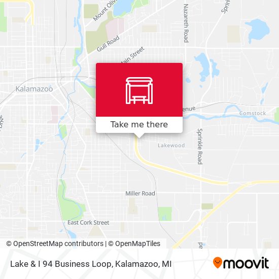 Lake  & I 94 Business Loop map
