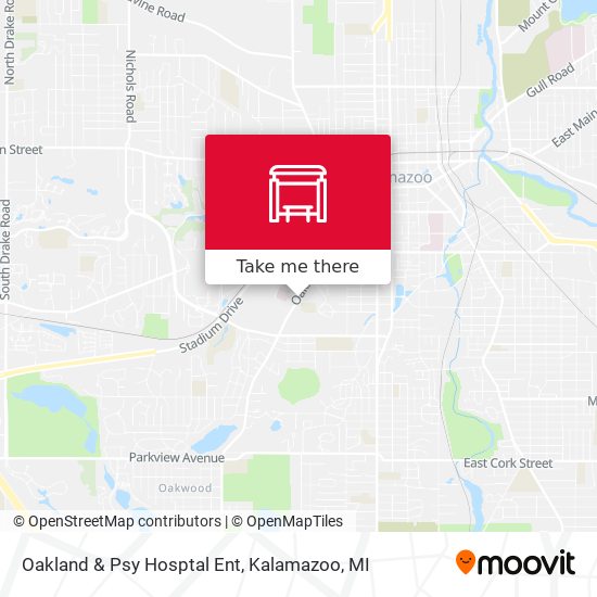 Oakland & Psy Hosptal Ent map