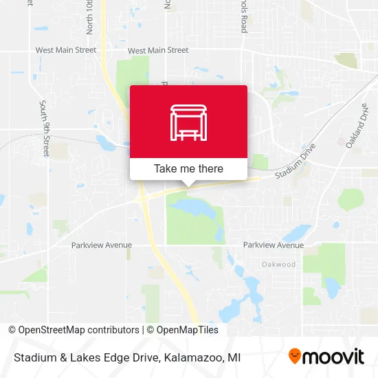 Mapa de Stadium & Lakes Edge Drive