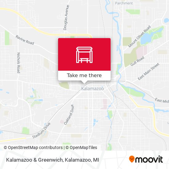 Kalamazoo & Greenwich map