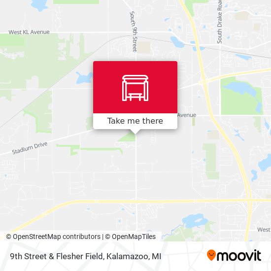 9th Street & Flesher Field map