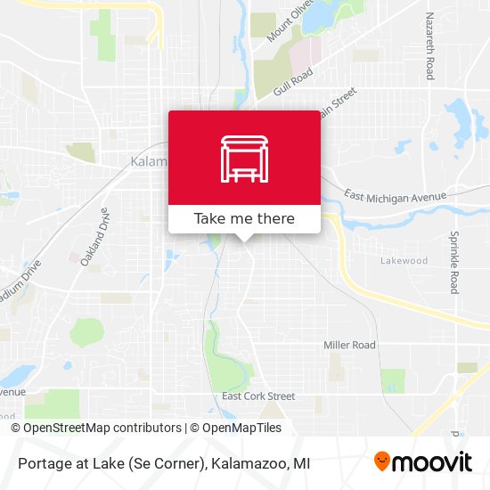 Portage at Lake (Se Corner) map