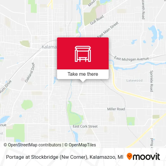 Portage at Stockbridge (Nw Corner) map