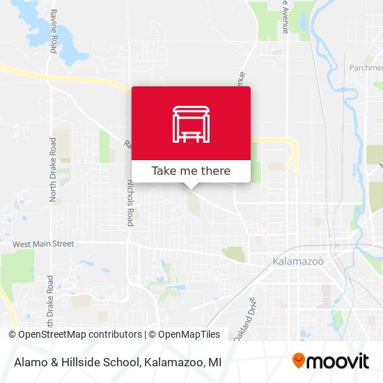 Alamo & Hillside School map