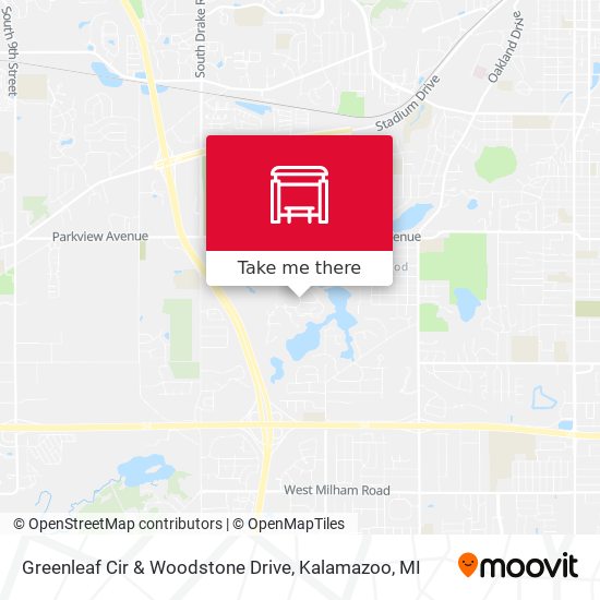 Greenleaf Cir & Woodstone Drive map