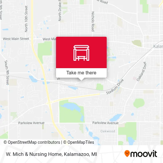 W. Mich & Nursing Home map
