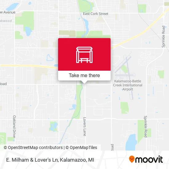 E. Milham & Lover's Ln map