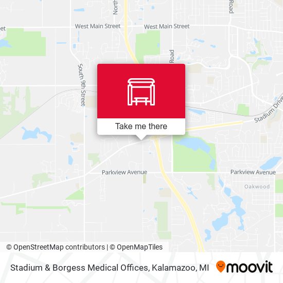 Stadium & Borgess Medical Offices map