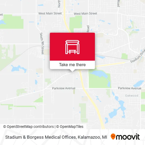 Stadium & Borgess Medical Offices map