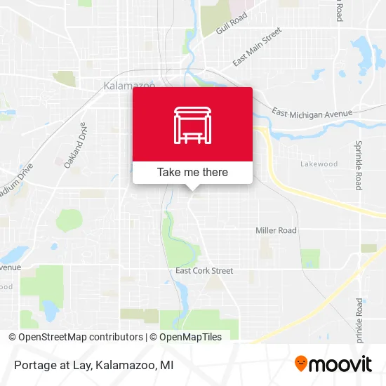 Portage at Lay map