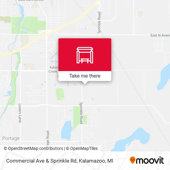 Commercial Ave & Sprinkle Rd map