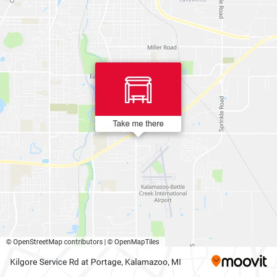 Kilgore Service Rd at Portage map